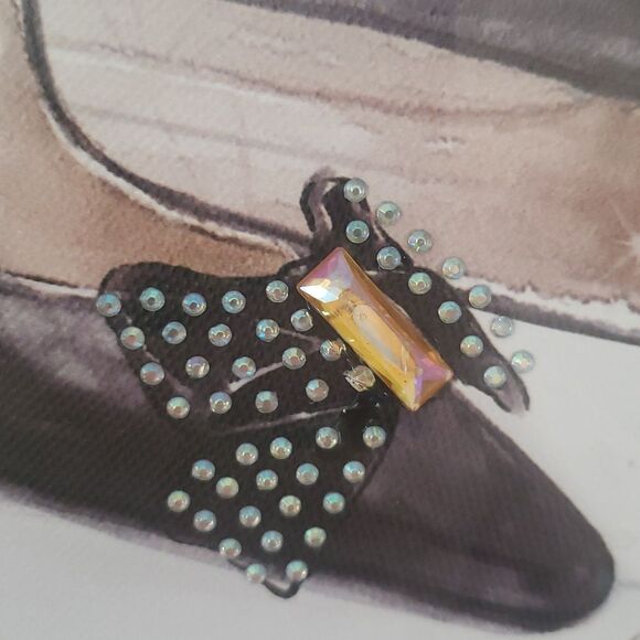 Cute NWT High Heels with Bling Printed Framed Wall Decor - Picture 2 of 6